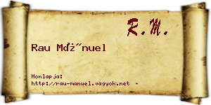 Rau Mánuel névjegykártya